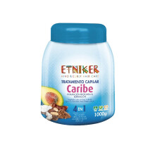 ETNIKER CARIBE vlasov kra pro afro kudrnat a vlnit vlasy | Stylingov krm 4 v 1 Deep Conditioner Ochrann a opravn maska ??proti UV zren | s