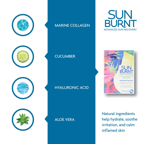 Masque de feuille de visage ultra-hydratante br   l   e de soleil 2