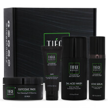 Tiege Hanley Acnebehandelingssysteem voor heren (niveau 2) De TiegeClear Acne geavanceerde routine voor een gladde huid - Inclusief Sal Acid Wash