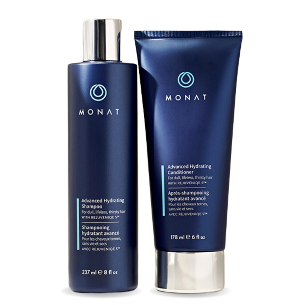 MONAT Advanced Hydration Duo - Hydrating Shampoo & Conditioner Set with REJUVENIQES - Nourish & Moisturize Fine to Medium Hair Color Safe 8 fl.
