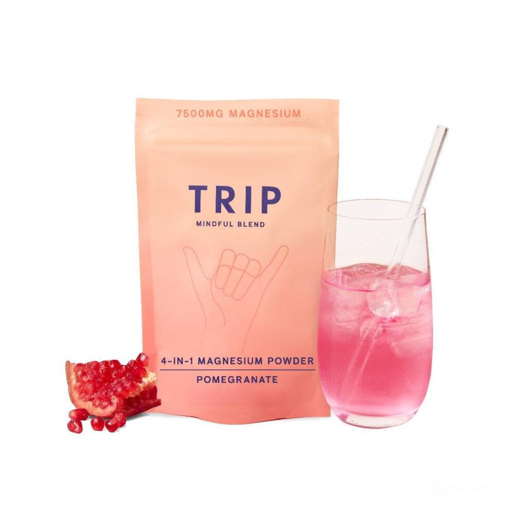 Reise Trip 4-In-1 Magnesium Powder With L-Theanine & Lions Mane Sugar Free Magnesium Supplement For Adults 250Mg Magnesium Per Drink Mix Serving Pom