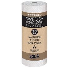 Lola strofinatura svedese su un rotolo da 30 pacchetti assorbenti eco -friendly cellulosio per piatti di spugna di asciugamani di carta riutilizzabil
