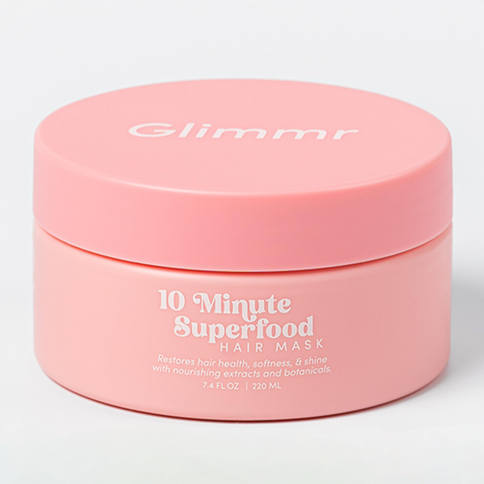 Photos - Hair Product Glimmr 10-Minute Hair Mask for Damaged Hair - Deep Conditioner with Bonding Protein Castor Oil & Superfood Extracts - Restor