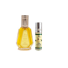 Al-Rehab Dalal 2-teiliges Set fr Frauen (1,7 Unzen Eau de Parfum Spray + 0,20 Unzen konzentrierter Parfmroller)