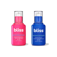 Bliss AM+PM Serum Duo: Glow & Hydrate Tagesserum mit Vitamin C + Renew & Smooth Nachtserum mit Glykolsure fr 24 Stunden strahlende, hydratisierte H