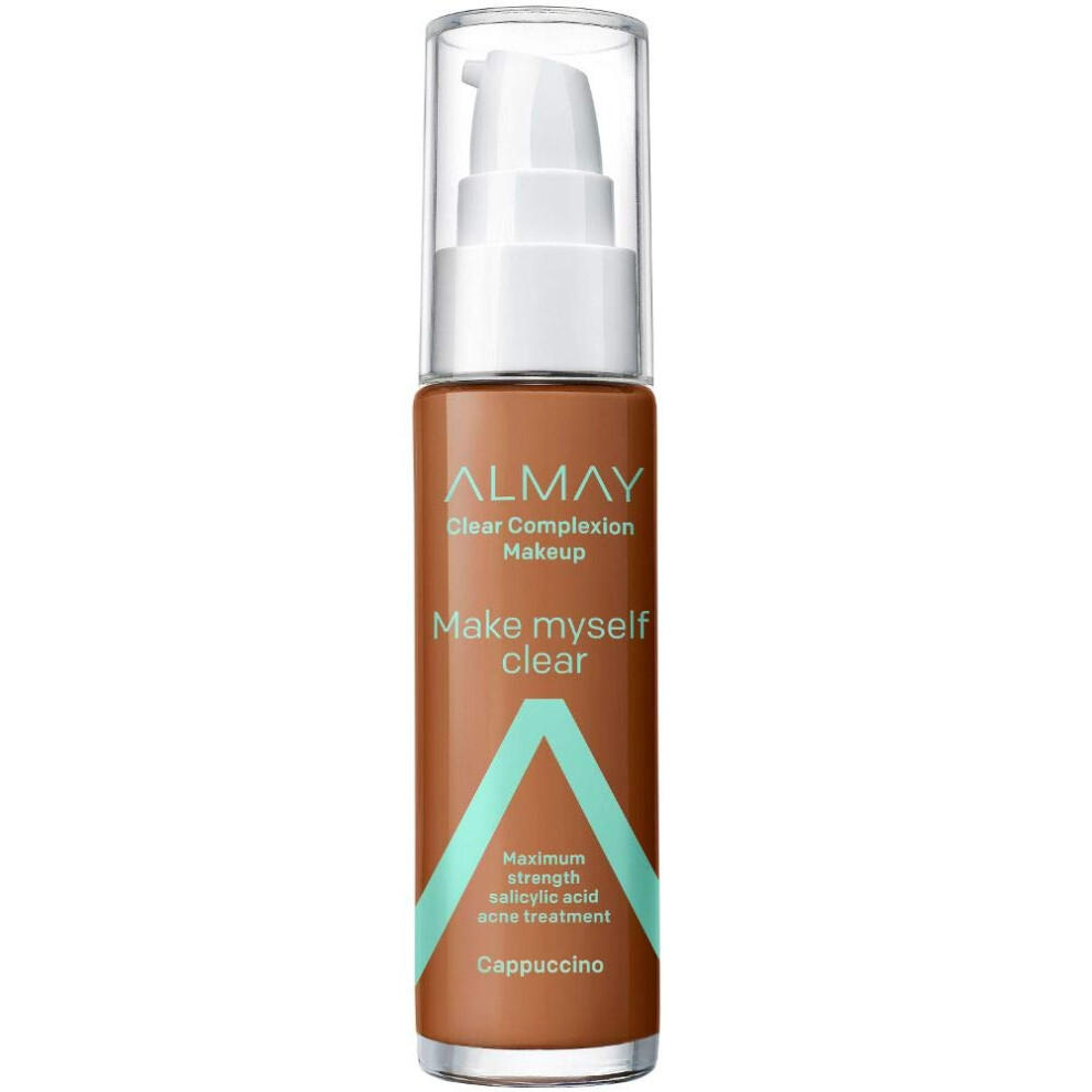 Almay Clear Complexion Makeup Matte Finish Liquid Foundation With Salicylic Acid Hypoallergenic Cruelty Free -Fragrance Free Dermatologist T