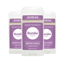 HUMBLE BRANDS Original Formula Aluminiumfreies Deodorant. Langanhaltende Geruchskontrolle mit Backpulver und therischen len, Berglavendel, 3er-Pack