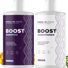 Set di shampoo e balsamo per biotina avanzato - Solfato ispessimento e shampoo e balsamo senza parabeni per la crescita dei capelli con acqua nera di