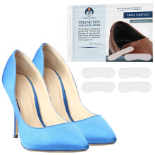 Dr. Frederick's Original Gel Heel Protectors - 12 ct - Adhesive Shoe Grips to Prevent Blisters - Pads for Loose Shoes - Cushioned Inserts for Men