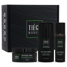 Tiege Hanley Akne-Behandlungssystem fr Mnner (Stufe 1) TiegeClear Acne Essentials Routine fr glatte und hydratisierte Haut enthlt Sal Acid Wash