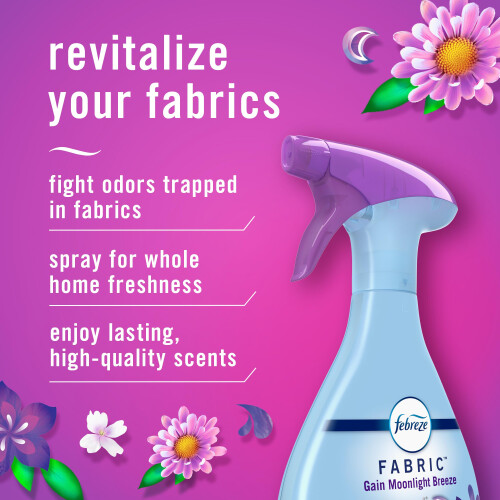 Febreze Odor-Fighting Fabric Refresher with Gain,Moonlight Breeze, 23.6 fl oz 1