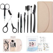 [Co-dvelopp par des professionnels de la beaut] Ciseaux de sourcils Coupes de sourcils pilation de cheveux Set Ladies Men's Brand: Fineon (Beige)
