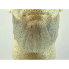 Grigio chiaro di barba per la barba piena con gomma spirituale - realistico! Perfetto per il teatro e il palcoscenico - riutilizzabile! 2023