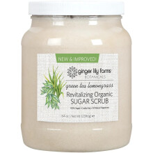 Ginger Lily Farms Botanicals Scrub di Zucchero Organico Rivitalizzante, Esfoliante Naturale, 100% Vegano e Cruelty-Free, Tè Verde e Limone