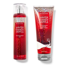 Bath & Body Works - Winter Candy Apple - Gift Set - Fine Fragrance Mist et Cr   me Body (l'emballage varie)