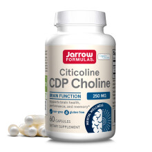 Jarrow Formulas Citicoline CDP Choline 250 MG, Kosttillskott för hjärnhälsa, 60 Kapslar