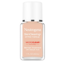 Neutrogena SkinClearing Oil-Free Acne and Blemish Fighting Liquid Foundation with.5% Salicylic Acid Acne Medicine, Shine Controlling Makeup for Acne P