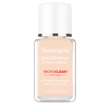 Neutrogena SkinClearing Oil-Free Acne and Blemish Fighting Liquid Foundation with Salicylic Acid Acne Medicine, Shine Controlling, for Acne Prone Skin