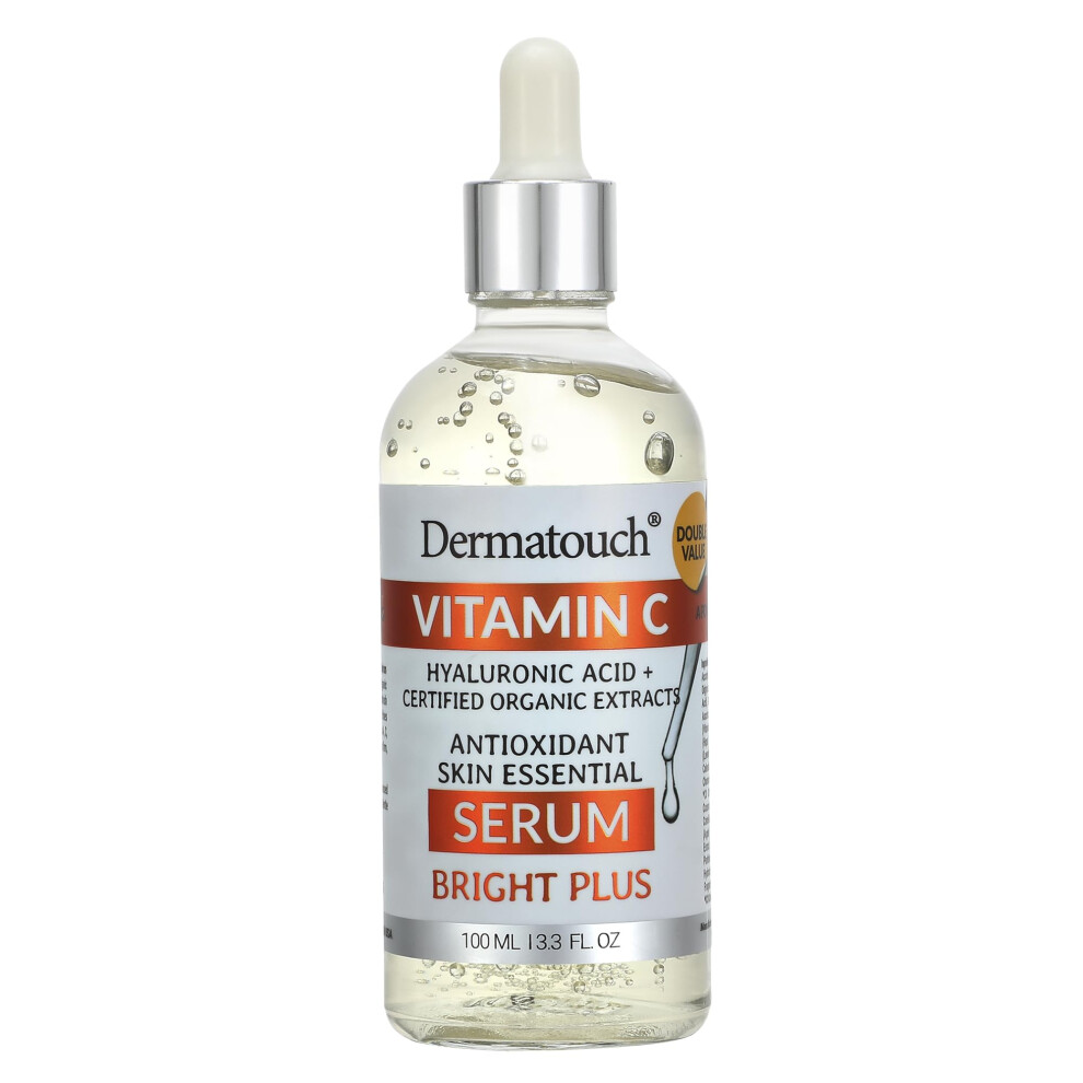 Dermatouch Vitamin C Serum With Hyaluronic Acid 3.3 Fl Oz - Made In America