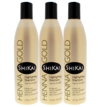 Shikai - Henna Gold zvraznujc ampon prin prirozen odlesky a lesk dodv telu luxusn sloen na rostlinn bzi s nebarvc hennou (prirozen