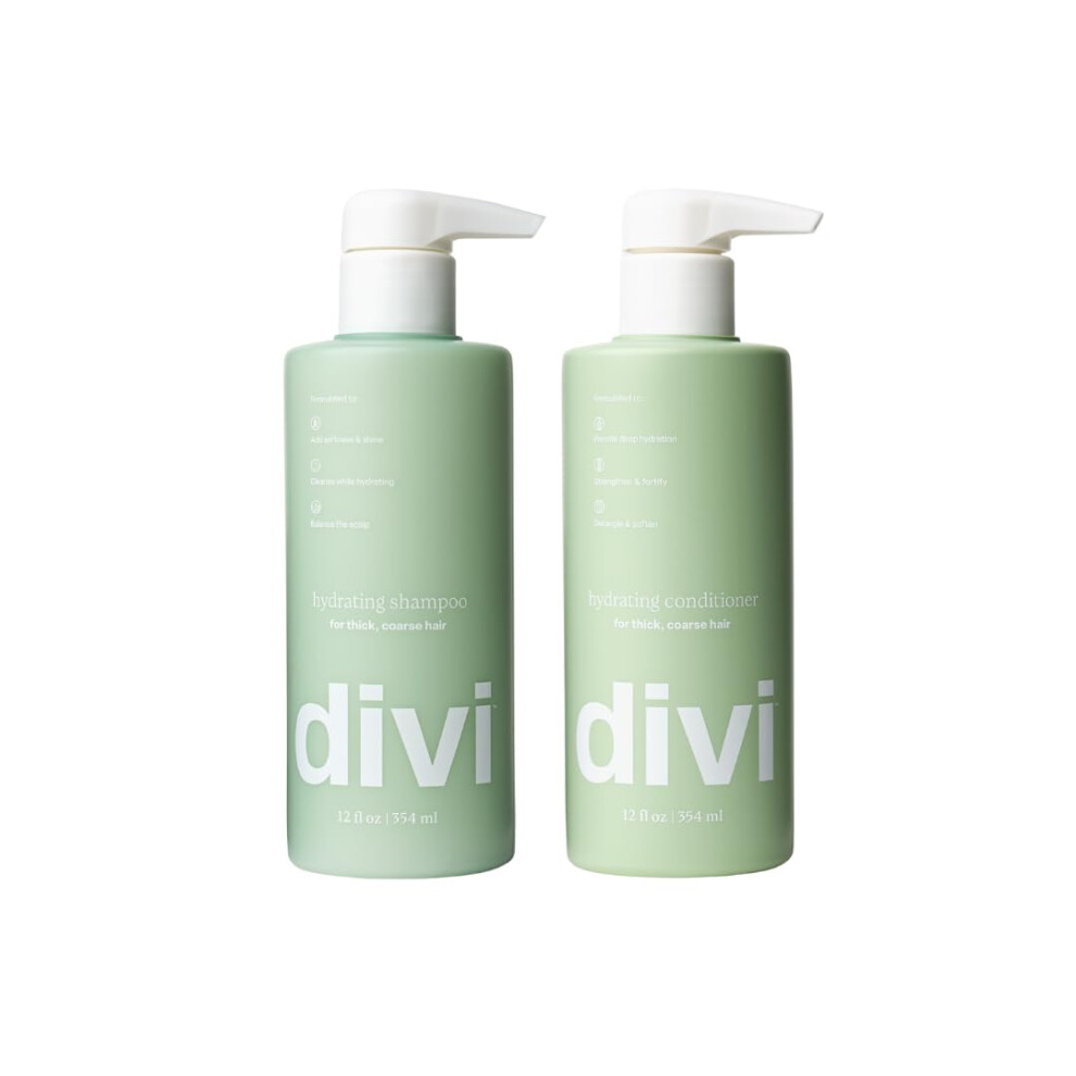Divi Hydrating Shampoo And Conditioner Set For Women And Men - Gently Cleanses, Removes Scalp Buildup, Hydrates, And Nourishes Hair, Strengthens All H