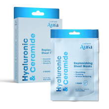 Radiant Aura Hyaluronic & Ceramide Sheet Mask  dermatologicky testovan korejsk pletov maska ??pro hydrataci, pci o vrsky a vivu pleti  kolag