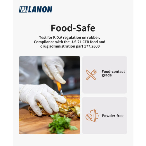 Guantes de nitrilo desechables de alimentos lanon de lanon 2