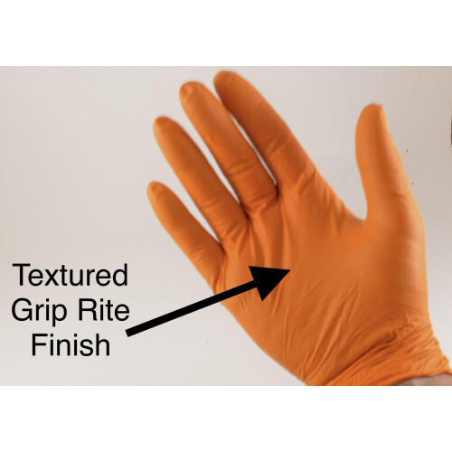 Black Mamba Sort Mamba Orange Mamba Super Strong Nitrile 100 handskeboks tekstureret greb (lille) 2