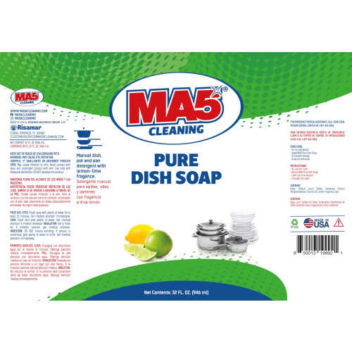 MA5X CLEANING Pure Flssigsplmittel 32oz | 2 Stck 1