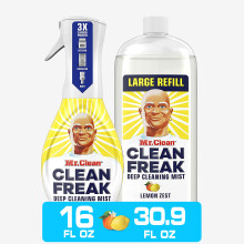 Mr. Clean yleispuhdistusaine Clean Freak Mist -siivoussarja kylpyhuone- ja keittipuhdistusaineeseen Sitruunatuoksu sislt 1 suihkepullon (16 unssi