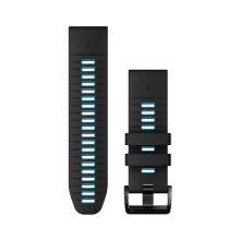 Pulseira de relgio Garmin QuickFit 26 mm - pulseira de silicone preta/azul Cirrus