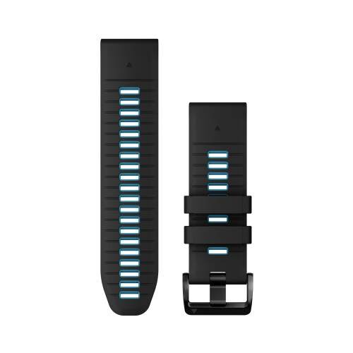 Garmin Garmin QuickFit 26 mm Ρολόι Ζώνη - Μαύρη/Σιέλ Σιλικόνη
