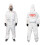 LAUCO Combinaison de Peinture Réutilisable en Polyester Blanc avec Capuche, Taille Élastique - Moyen 1