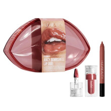 Huda Limited Edition Pink Kit Juicy Bombshell Lip Duo - Crayon l vres et brillant l vres - Taille du voyage