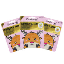 The Crme Shop Be Wonderful, Skin! Renen Julmask | Koreansk Ansiktsmask | Julklappar till Kvinnor | 3 Pack