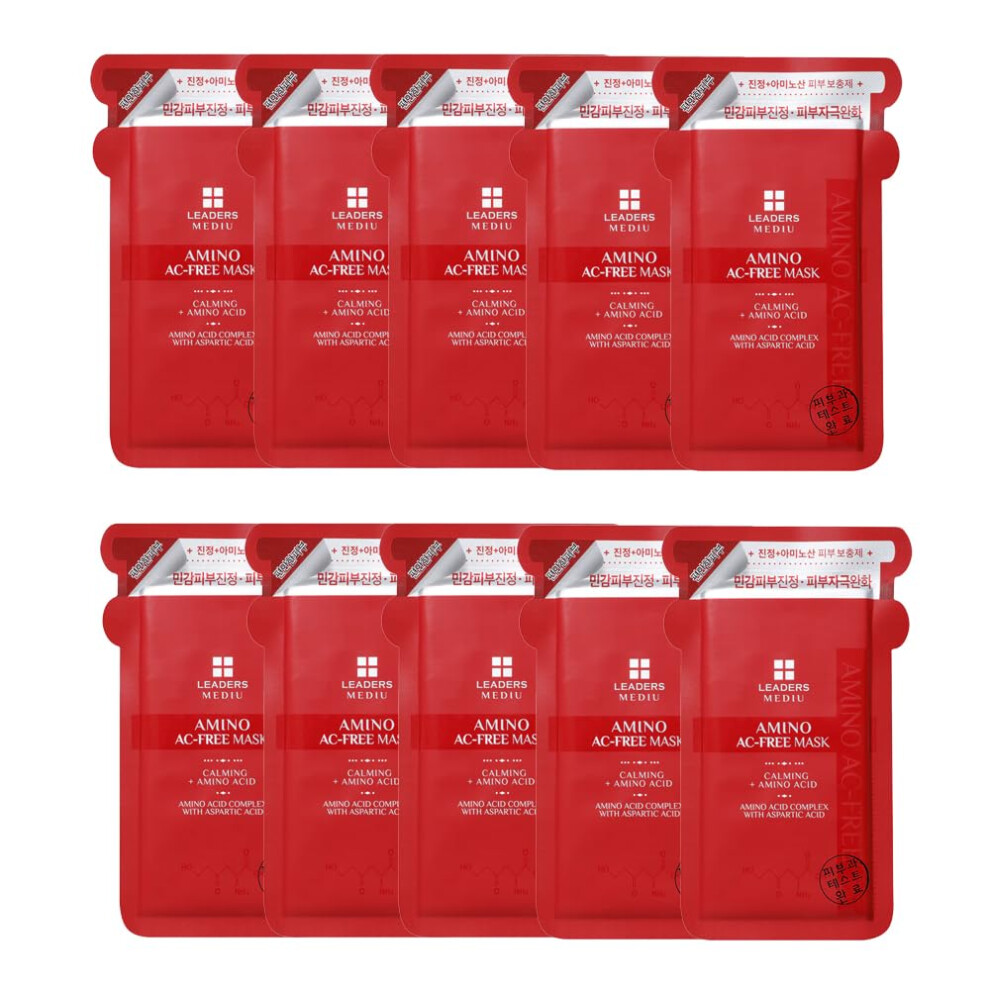 Leaders Insolution Leaders Mediu Amino Ac-Free Acne Control Facial Sheet Mask | Ahas Bhas Salicylic Acid Snail Secretion Chamomile | For Oily Acne-Prone Skin