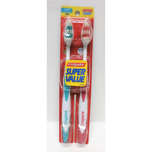 Colgate Colgate Plus Rengringsspids Tandbrste bld - 2 CT