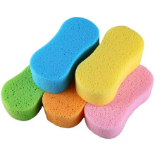 Car Wash Sponge 3 Pack Extra dikke grote kleurrijke reinigingsspons Multifunctionele voor badkamer keukenfietsboot (willekeurige 3-kleuren mix)