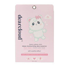 dearcloud Beary Glowy Skin Deep Moisturizing Dew Essence Face Mask Korean Sheet Mask - Vegaaninen kollageenihyaluronihappo & Madecassoside (3 pakkaus