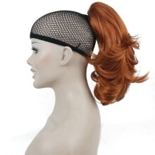 Lydell 12"""" Kaksikδyttφinen suora, kihara Clip In Claw Ponytail Hiuspidennys synteettinen hiuslisδke 125g leuka-/kynsipidikkeellδ (130A Fox Red)