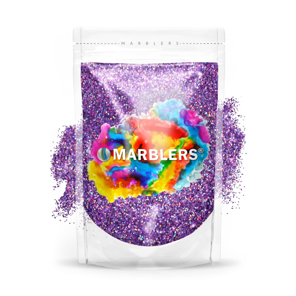 Marblers Holographic Glitter [Holo Purple] 3Oz (85G) | Fine | Non-Toxic Vegan Cruelty-Free | Face Body Eyeshadow Hair Festival Party Makeu