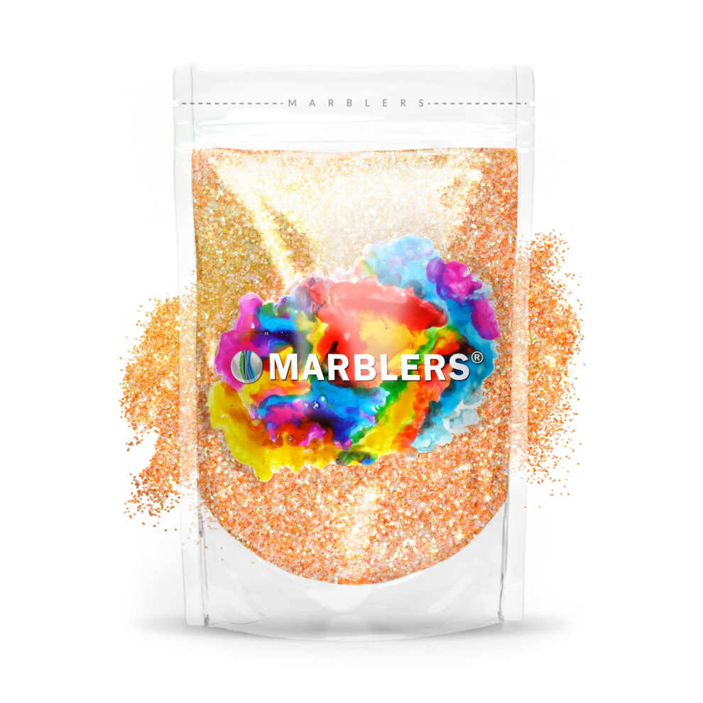 Marblers Holographic Glitter [Unicorn Orange] 3Oz (85G) | Fine | Non-Toxic, Vegan, Cruelty-Free | Face, Body, Eyeshadow, Hair, Festival, Party Makeup