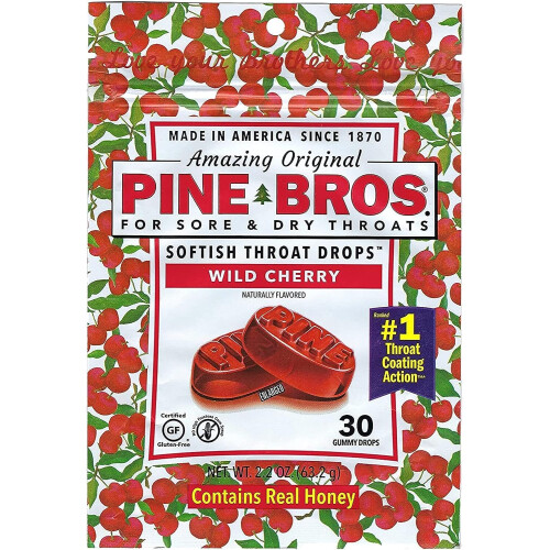 Pine Bros. Softish Halstropfen, Vorteilsgr      e, Wildkirsche     30 Tropfen (2er-Pack) 1