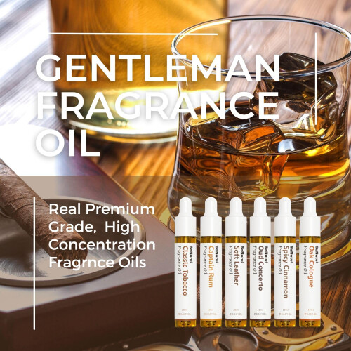 Benatu Gentleman Premium Doftoljor Set för Diffuser, Ljus, Tvål - Herrdoft Aromaterapi Present för Hemmet 1