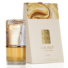 Lattafa Al Nashama - Cuero Amber Spicy Fruity - Eau de Parfum Fragancia de larga duracin para unisex 3.4 onzas / 100 ml
