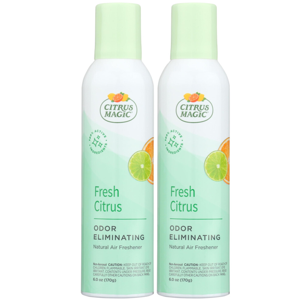 Citrus Magic Natural Odor Eliminating Air Freshener Spray Fresh Citrus 6-Ounce Pack Of 2