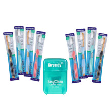 XTRENDY Extra Mjuk Tandborste, Soft Ultra Fine Borst, Slank Handtag och Tummstöd för Vuxna, 8-Pack