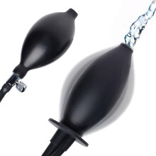 Clistere di clistere gonfiabile pulito in clistere in lattice riutilizzabile clistere silicone senza lattice con lampadina manuale e base svasata com