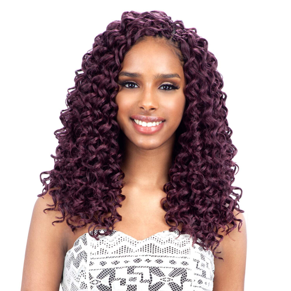 Freetress Braids Unisex Freetress Synthetic Hair Crochet Braids Gogo Curl 12"""" (6-Pack 99J)