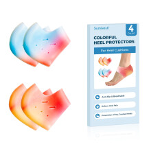 Sumiwish 2 Pairs Silicone Heel Protectors Plantar Fasciitis Heel Cup for Cracked Heel Achilles Tendonitis and Dry Cracked Heel Gel Heel Pads for